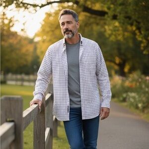 Mens Chaps Long Sleeve Shirt, Size Large